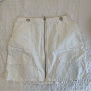 Urban Outfitters BDG white zip up skirt